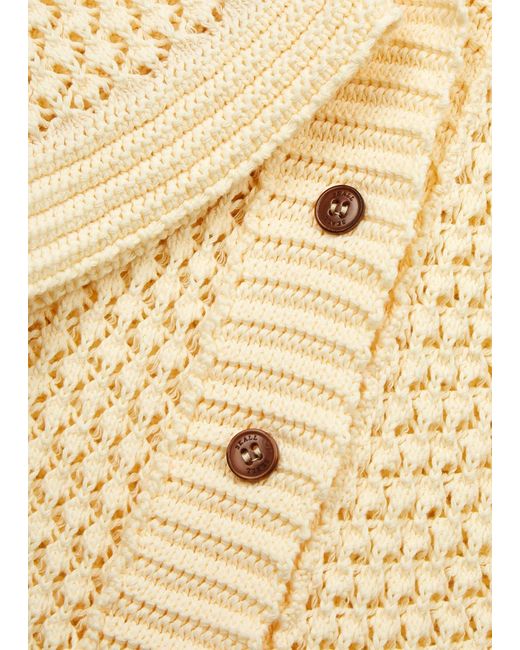 Skall Studio Natural Mari Crochet-Knit Cardigan