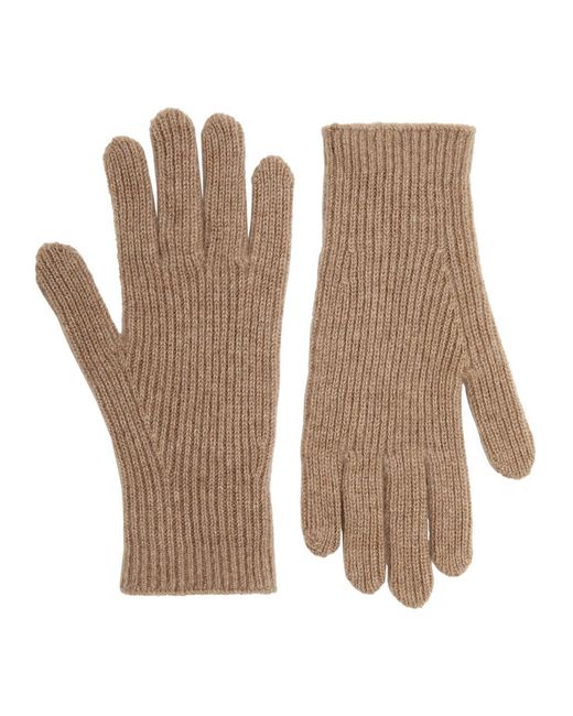 Totême  White Totême Ribbed Cashmere-blend Gloves