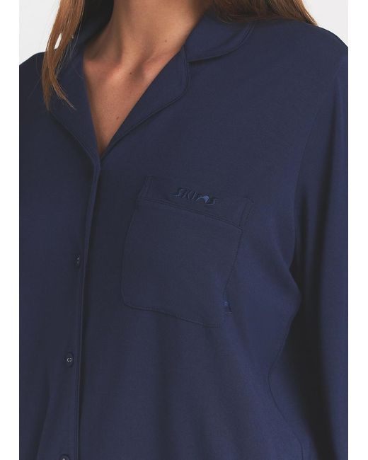 Skims Blue Jersey Pyjama Set