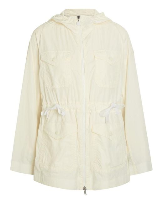 Moncler White Paletuvier Hooded Nylon Jacket