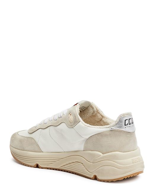 Golden Goose Deluxe Brand White Running Sole Panelled Leather Sneakers