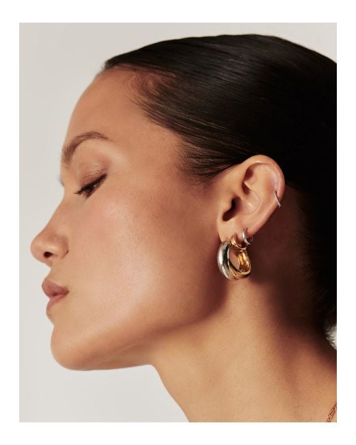 Missoma Metallic X Lucy Williams Entwine Two-tone Hoop Earrings