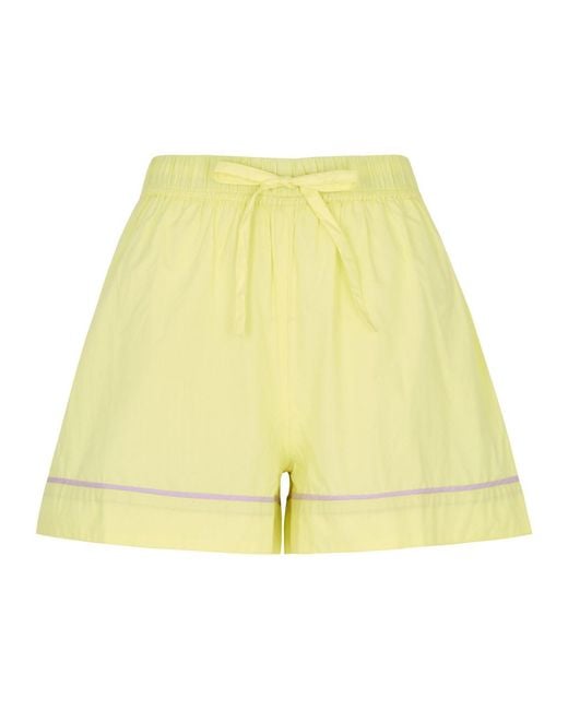 Damson Madder Yellow Kitty Cotton-Poplin Shorts