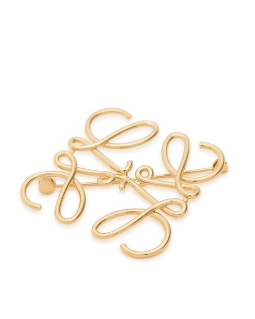 Loewe White Anagram Brooch