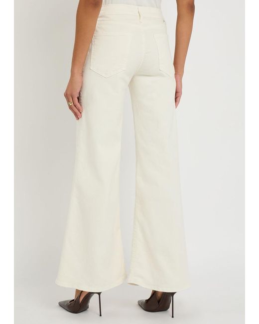 Mother White The Twister Skimp Wide-Leg Jeans