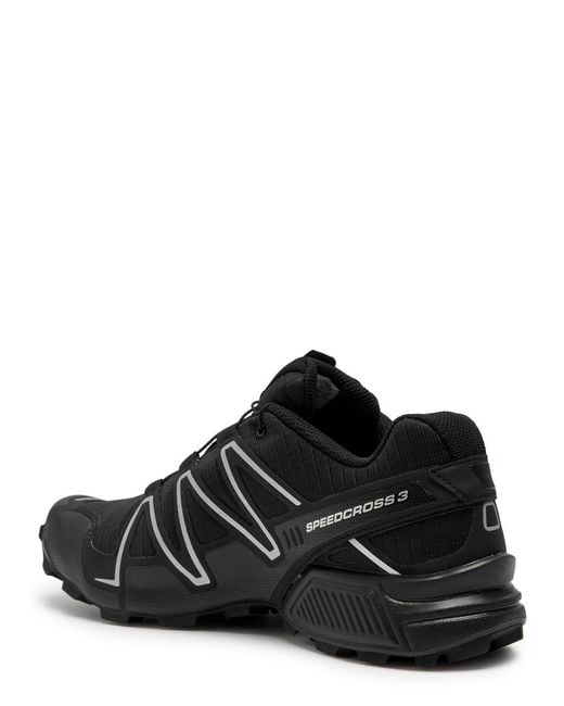 Salomon Black Speedcross 3 Panelled Mesh Sneakers for men