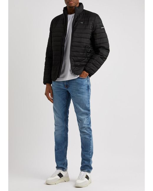 Calvin Klein Black Quilted Shell Jacket for men