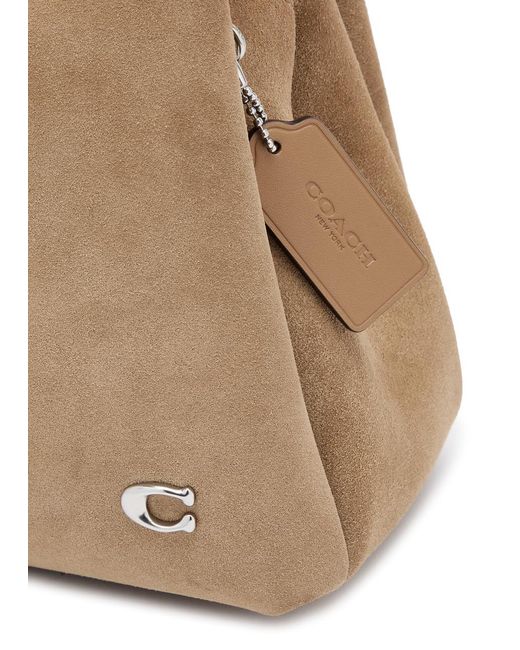 COACH Brown Lana 23 Suede Top Handle Bag