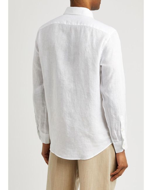 Frescobol Carioca White Antonio Linen Shirt for men