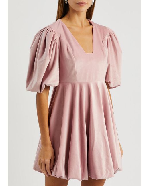 Sister Jane Pink Harmony Velvet Mini Dress