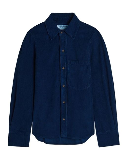 Victoria Beckham Blue Corduroy Shirt