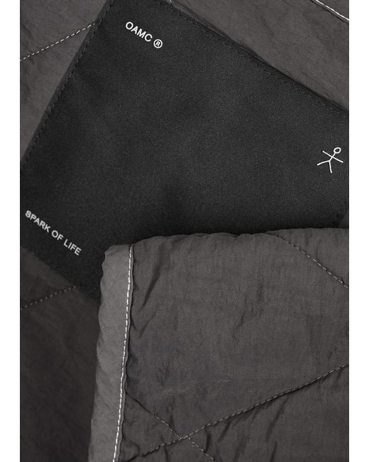 OAMC Black Combat Liner Quilted Nylon Jacket for men