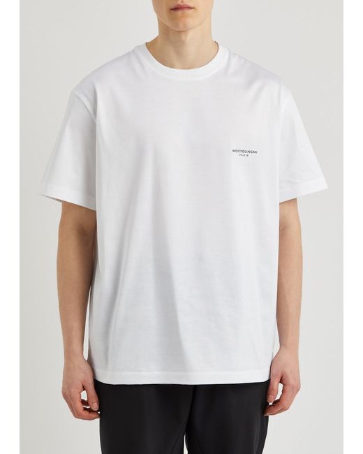 Wooyoungmi White Logo Cotton T-Shirt for men