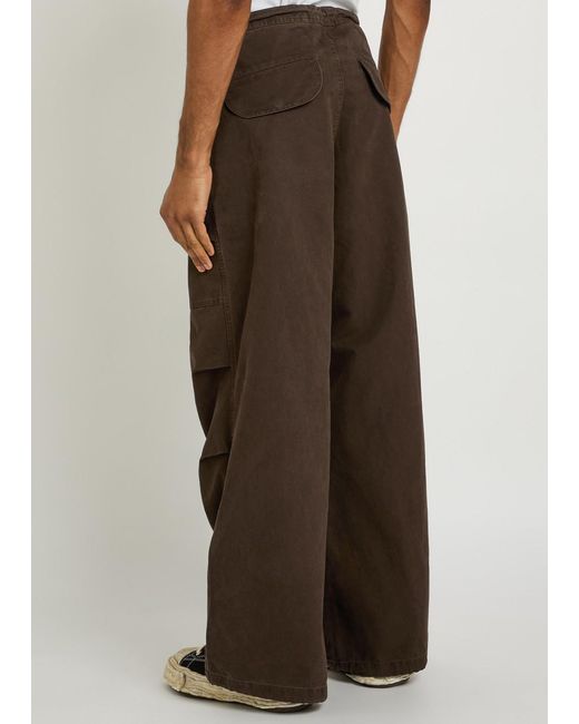 Entire studios Brown Barren Wide-Leg Denim Cargo Trousers for men