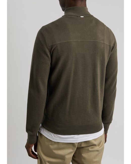 Herno Green Shell And Knitted Bomber Jacket for men