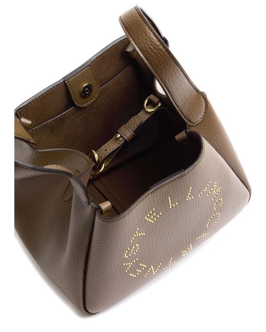 Stella McCartney Brown Stella Logo Faux Leather Cross-Body Bag