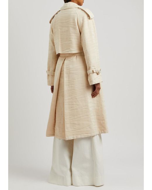 Missoni Natural Belted Cotton-jacquard Trench Coat