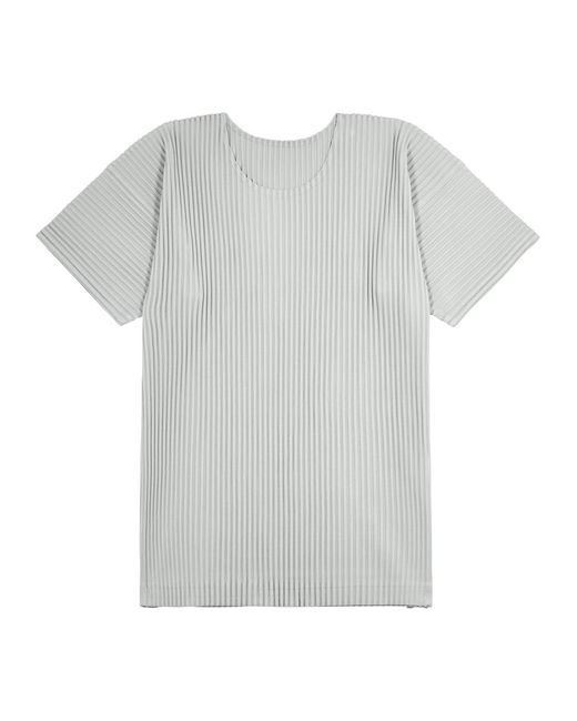 Homme Plissé Issey Miyake Gray Pleated T-Shirt for men