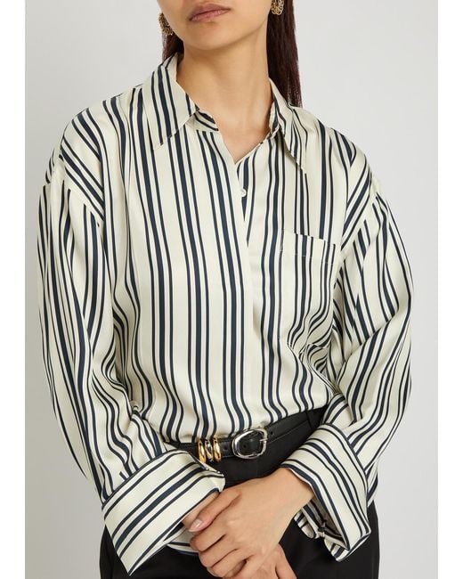 Heirlome Blue Francis Striped Silk Shirt