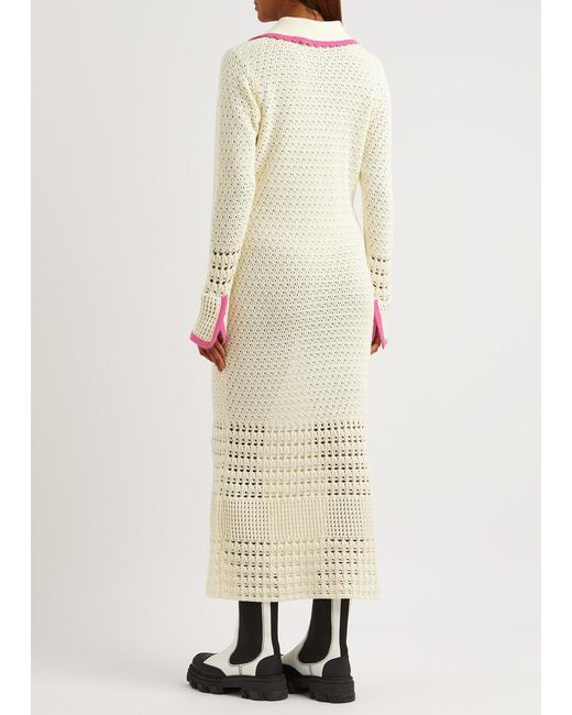 Kitri White Delilah Crochet Maxi Dress
