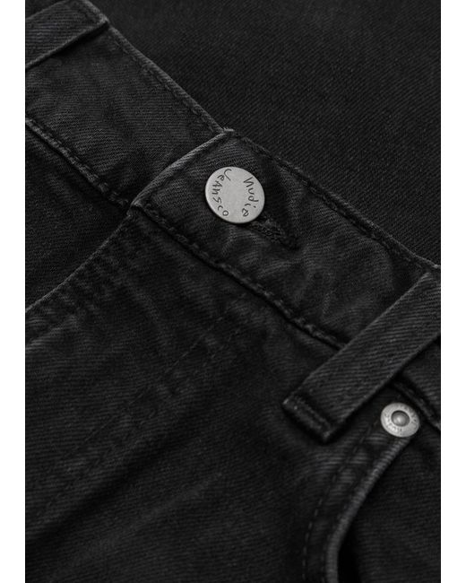 Nudie Jeans Black Lean Dean Slim-leg Jeans for men