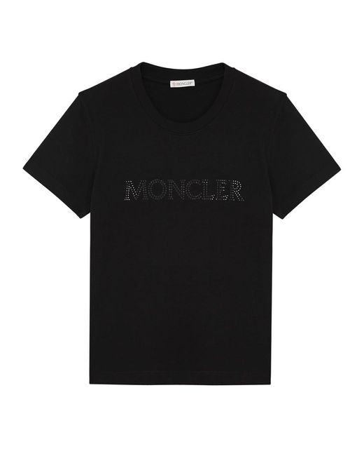 Moncler Black Logo-embellished Cotton T-shirt