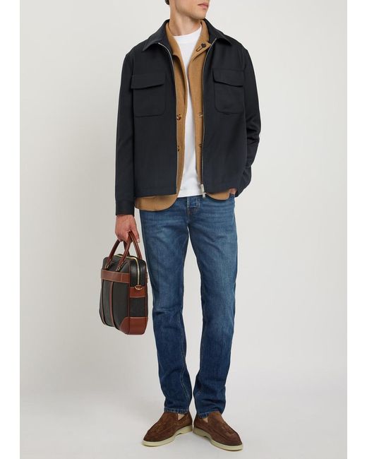 Lardini Black Woven Jacket for men