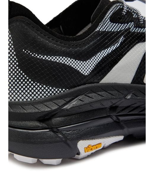 Hoka One One Black Mafate Speed 4 Lite Panelled Sneakers for men