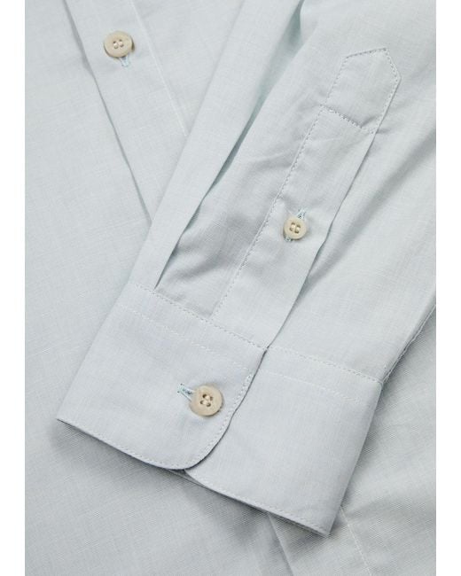 Sunspel Gray Striped Cotton-blend Shirt for men