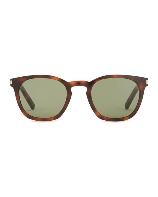 Saint Laurent Brown Tortoiseshell Oval-Frame Sunglassess, Sunglasses for men