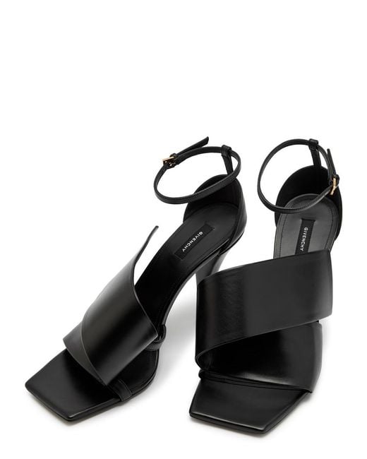 Givenchy Black Twisted Leather Sandals