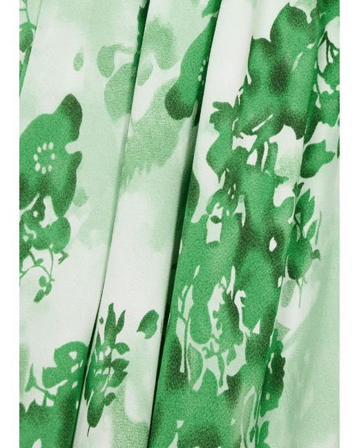 Faithfull The Brand Green San Paolo Floral-Print Maxi Dress