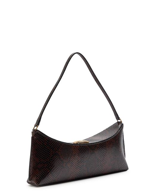 Jacquemus Brown Le Calisson Crocodile-Effect Leather Shoulder Bag
