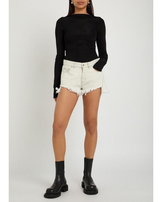 Rick Owens Black Temple Stretch-Jersey Top
