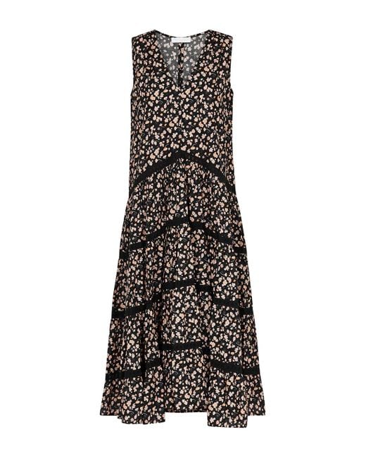 Merlette Wallis Floral-print Cotton Dress in Black | Lyst UK