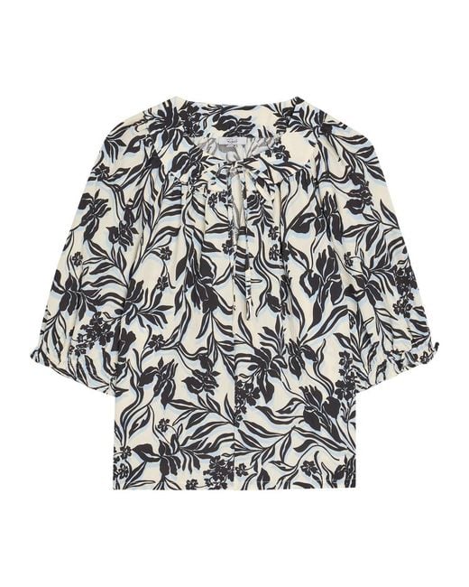 Rails White Belina Floral-Print Woven Blouse