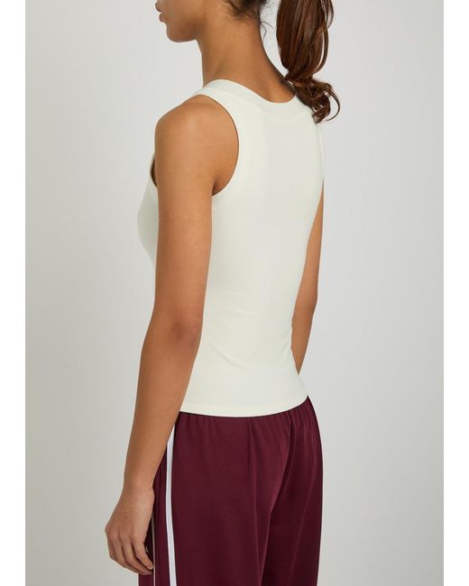 Tala White 365 Ribbed V-Neck Stretch-Modal Vest