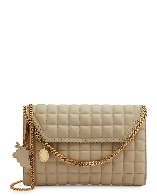 Stella McCartney Natural Falabella Quilted Faux Leather Cross-body Bag