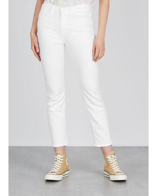 FRAME White Le High Slim-Leg Jeans