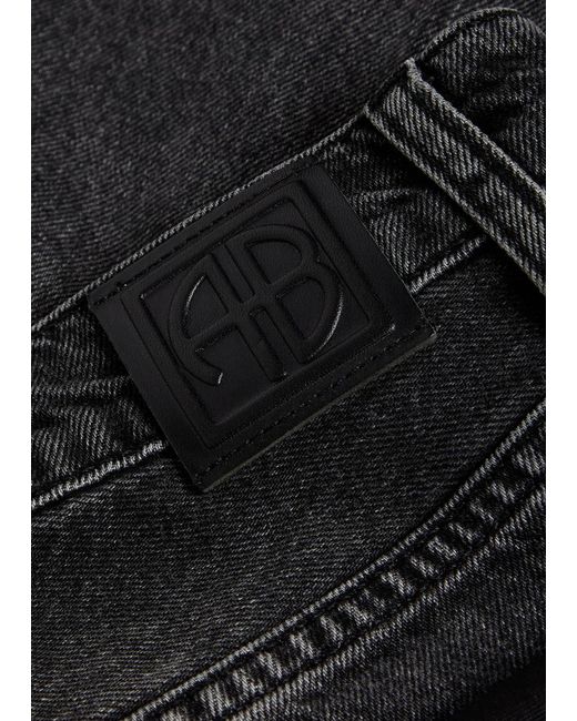 Anine Bing Black Roy Straight-Leg Jeans