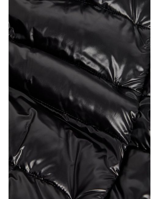 Herno Black Quilted Shell Coat