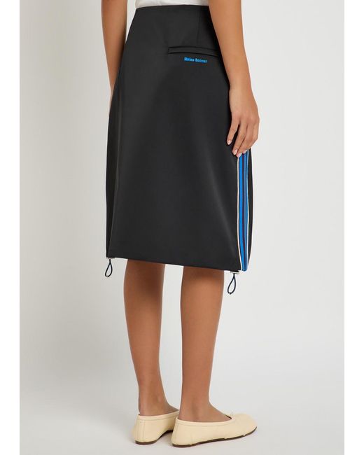 Wales Bonner Black Adidas X Satin Midi Skirt