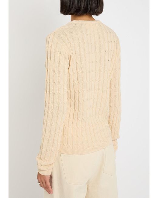 Skall Studio Natural Marcel Cable-Knit Cotton Jumper