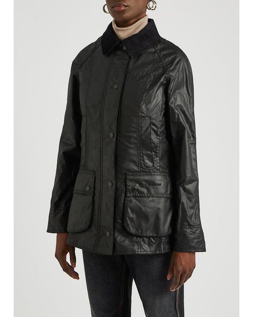 Barbour Black Beadnell Waxed Cotton Jacket
