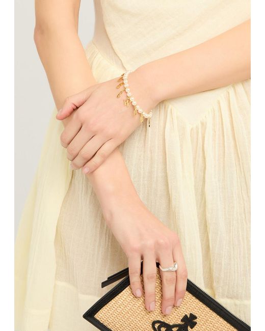 Vivienne Westwood Metallic Leanne Letter-Charm Bracelet