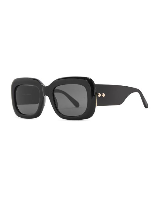 Linda Farrow Black Square-frame Sunglasses