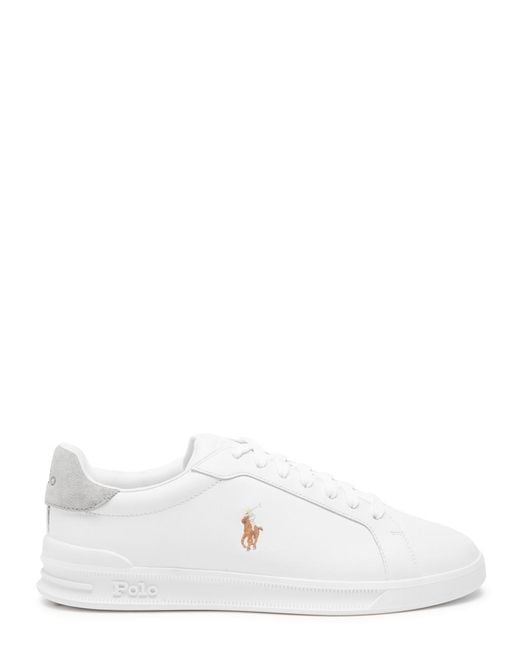 Polo Ralph Lauren White Heritage Court Ii Leather Sneakers for men