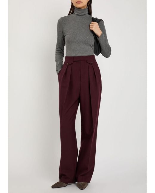 Flore Flore Gray Dinah Turtleneck Cotton Top