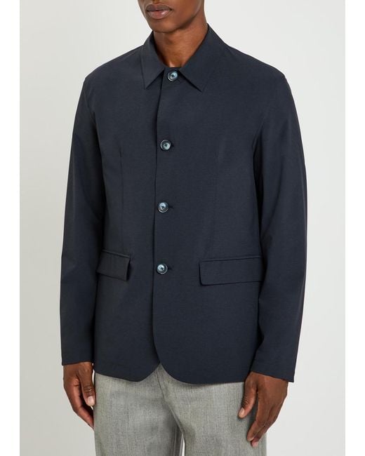 Herno Blue Woven Jacket for men