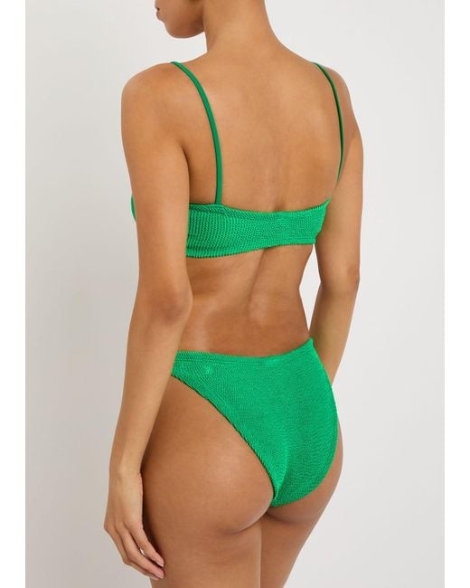 Hunza G Green Misty Crinkle Bikini